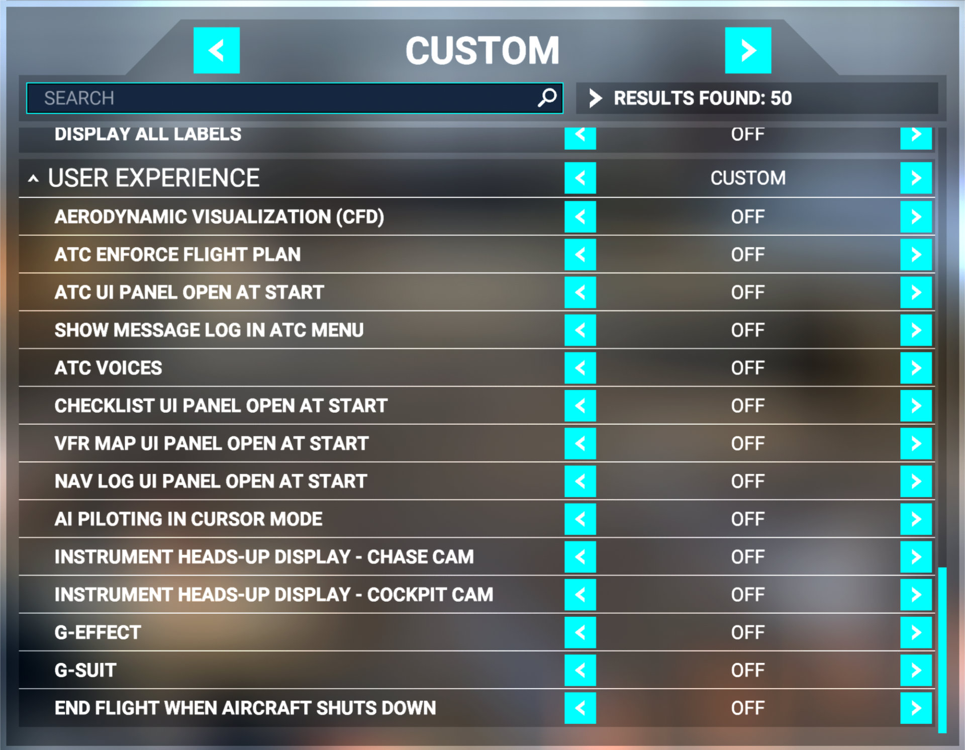 Microsoft Flight Simulator 2020 Assistance Settings