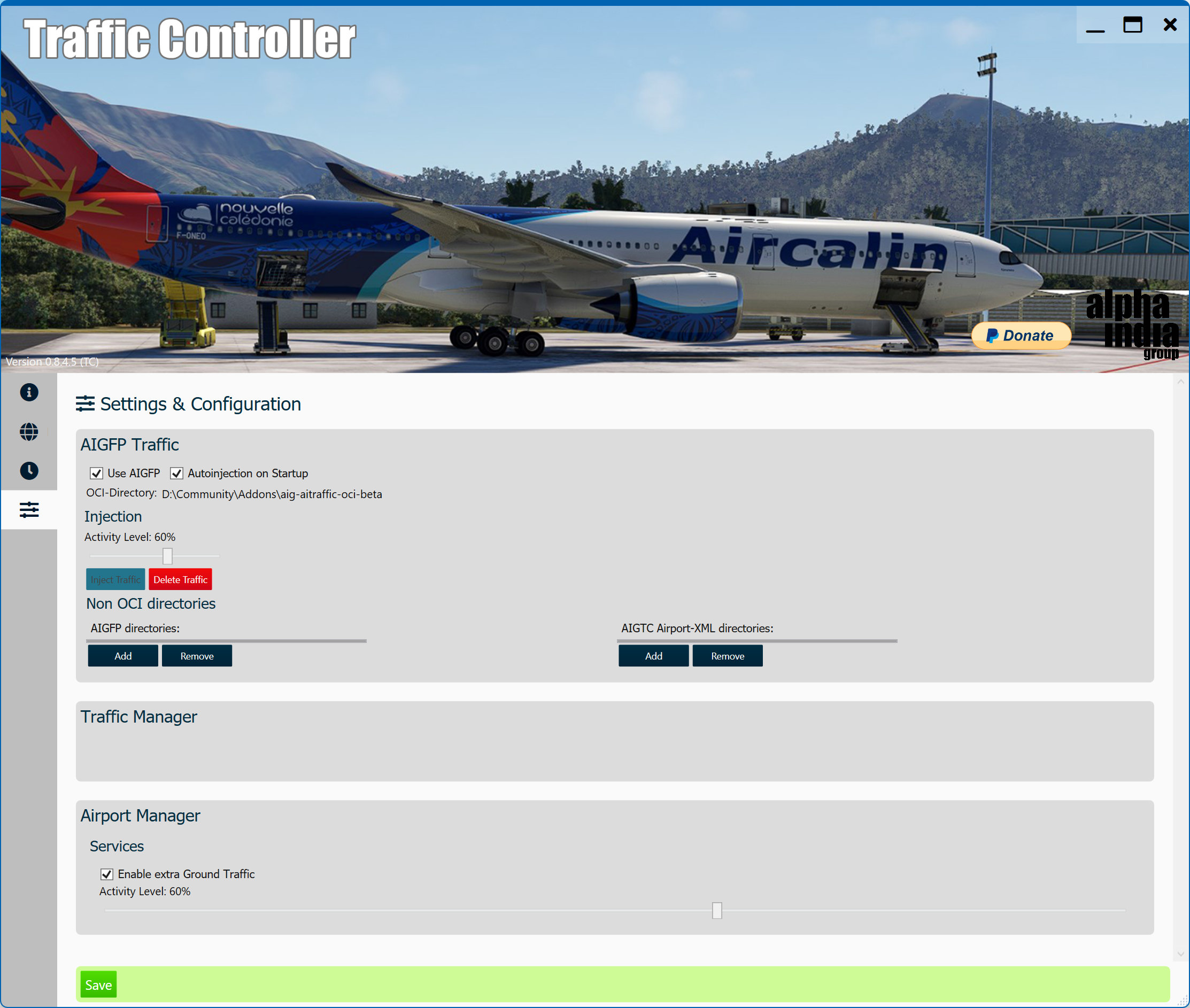 AIGTech Traffic Controller Settings